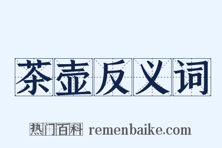 茶壶反义词是什么意思的图片